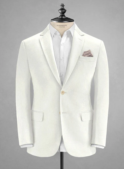 Caccioppoli Cotton Gabardine Off White Suit - Image 3