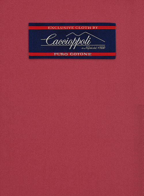 Caccioppoli Cotton Gabardine Tango Red Pants - Image 2
