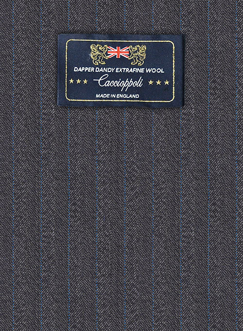 Caccioppoli Dapper Dandy Blezzi Gray Blue Wool Suit - Image 2
