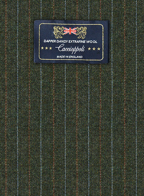Caccioppoli Dapper Dandy Didena Forest Green Wool Pants - Image 7