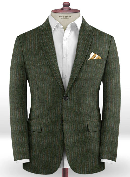 Caccioppoli Dapper Dandy Didena Forest Green Wool Suit - Image 3