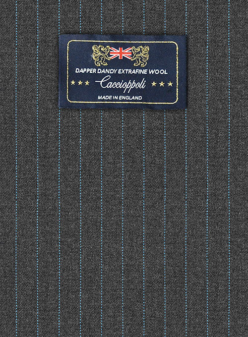 Caccioppoli Dapper Dandy Fione Charcoal Wool Jacket - Image 2