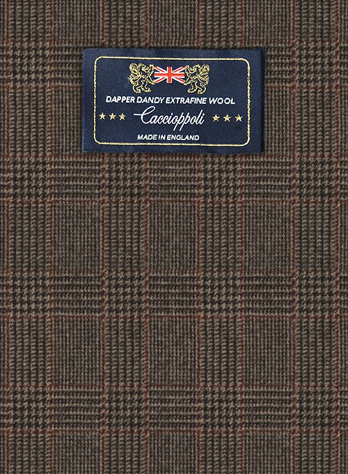 Caccioppoli Dapper Dandy Ingel Brown Wool Pants - Image 7