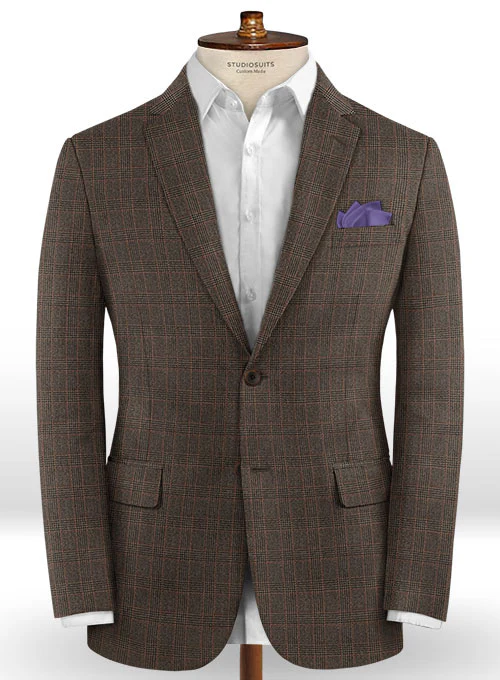 Caccioppoli Dapper Dandy Ingel Brown Wool Suit - Image 3