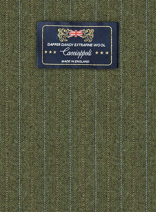 Caccioppoli Dapper Dandy Iniesa Seaweed Green Wool Suit - Image 2
