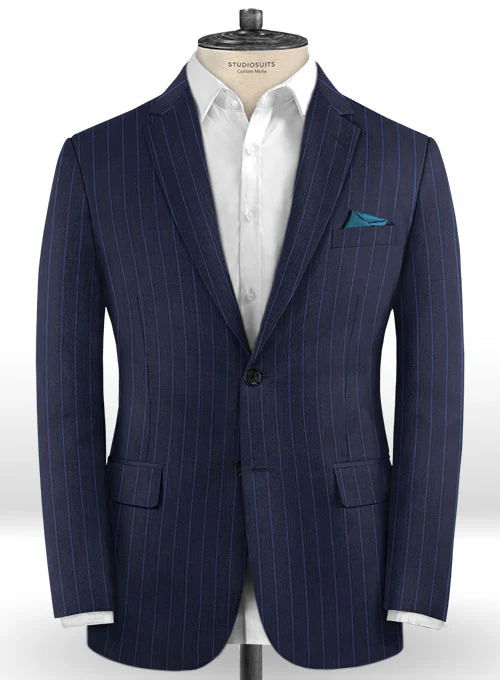 Caccioppoli Dapper Dandy Lerci Navy Blue Wool Suit - Image 3