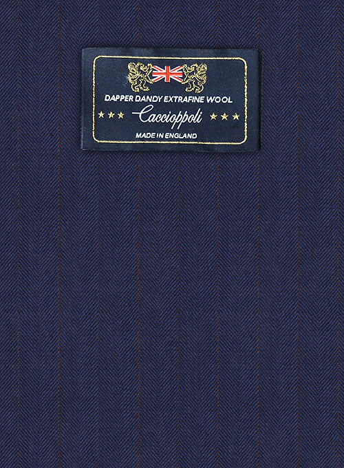 Caccioppoli Dapper Dandy Midico Royal Blue Wool Jacket - Image 2