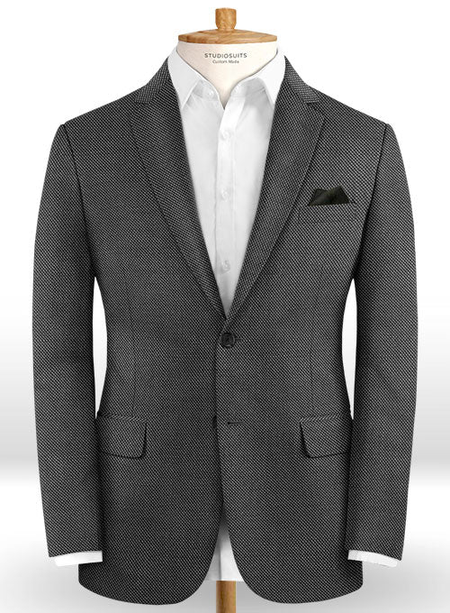 Caccioppoli Dapper Dandy Muiz Birdseye Gray Wool Suit - Image 3