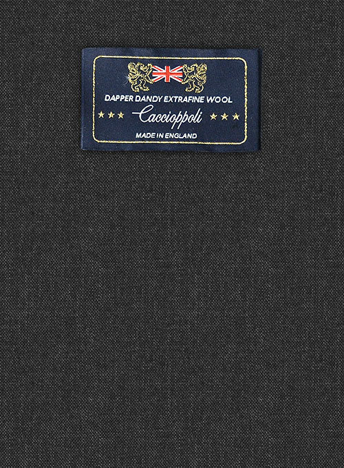 Caccioppoli Dapper Dandy Nedro Charcoal Wool Jacket - Image 2