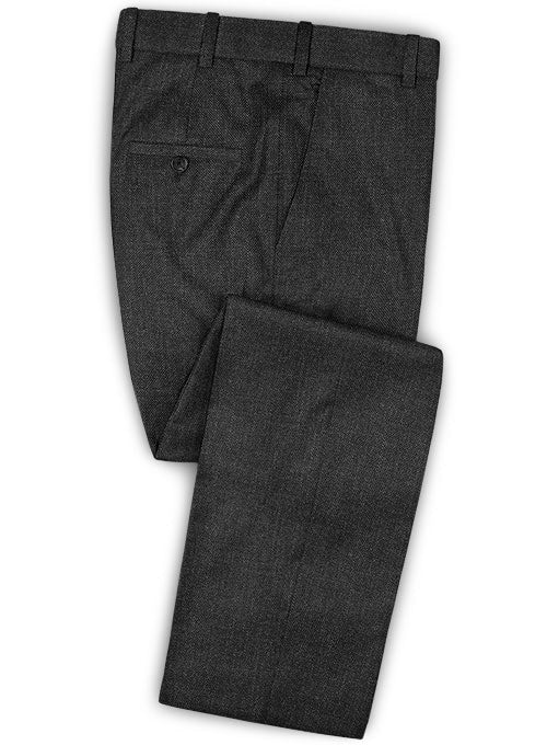Caccioppoli Dapper Dandy Nedro Charcoal Wool Suit - Image 4