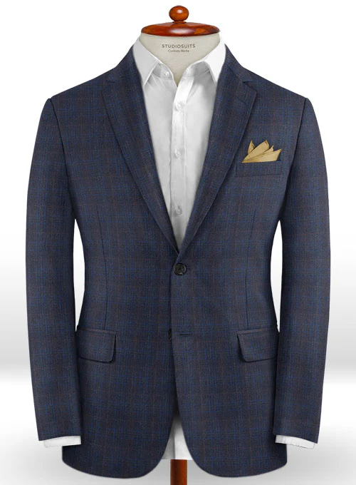 Caccioppoli Dapper Dandy Orneya Cobalt Blue Wool Suit - Image 3