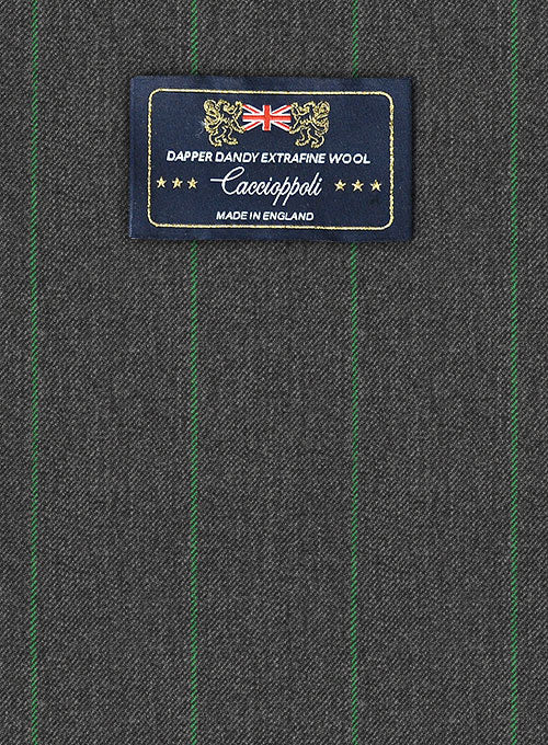 Caccioppoli Dapper Dandy Palor Dark Gray Wool Suit - Image 2