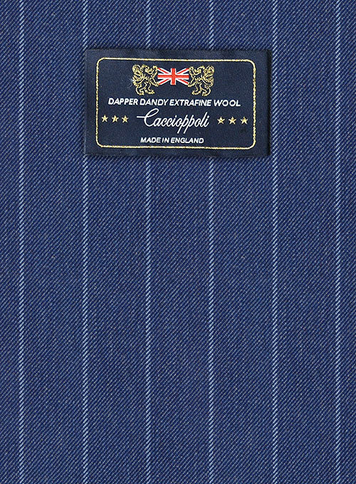 Caccioppoli Dapper Dandy Parbo Blue Wool Jacket - Image 2