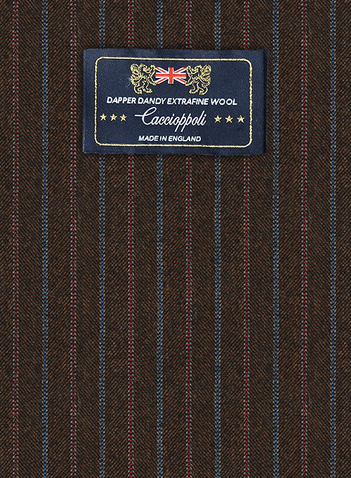 Caccioppoli Dapper Dandy Pinoza Brown Wool Jacket - Image 2