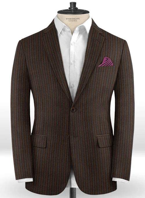 Caccioppoli Dapper Dandy Pinoza Brown Wool Suit - Image 3