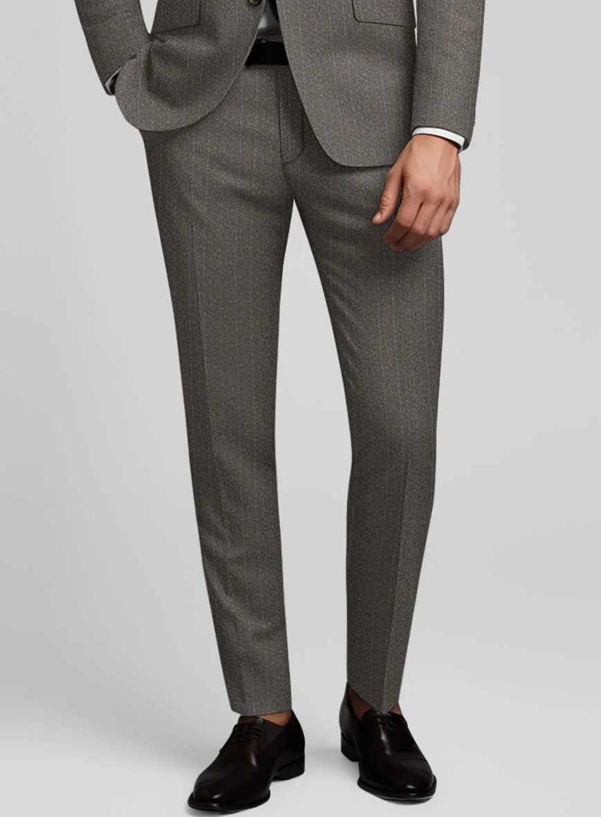 Caccioppoli Dapper Dandy Tafa Brown Wool Pants - Image 2