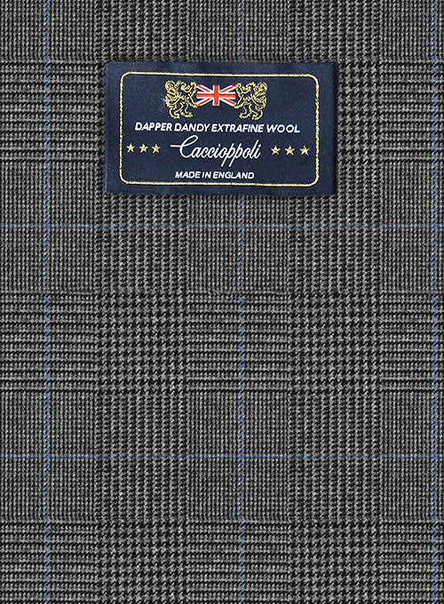 Caccioppoli Dapper Dandy Varto Glen Gray Wool Jacket - Image 2