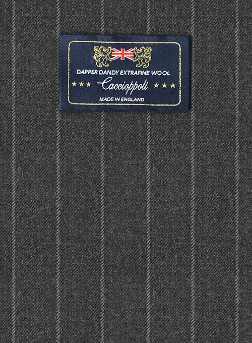 Caccioppoli Dapper Dandy Vigi Dark Gray Wool Suit - Image 2