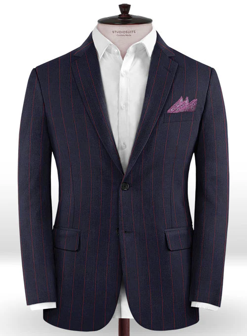 Caccioppoli Dapper Dandy Yanti Dark Blue Wool Suit - Image 3