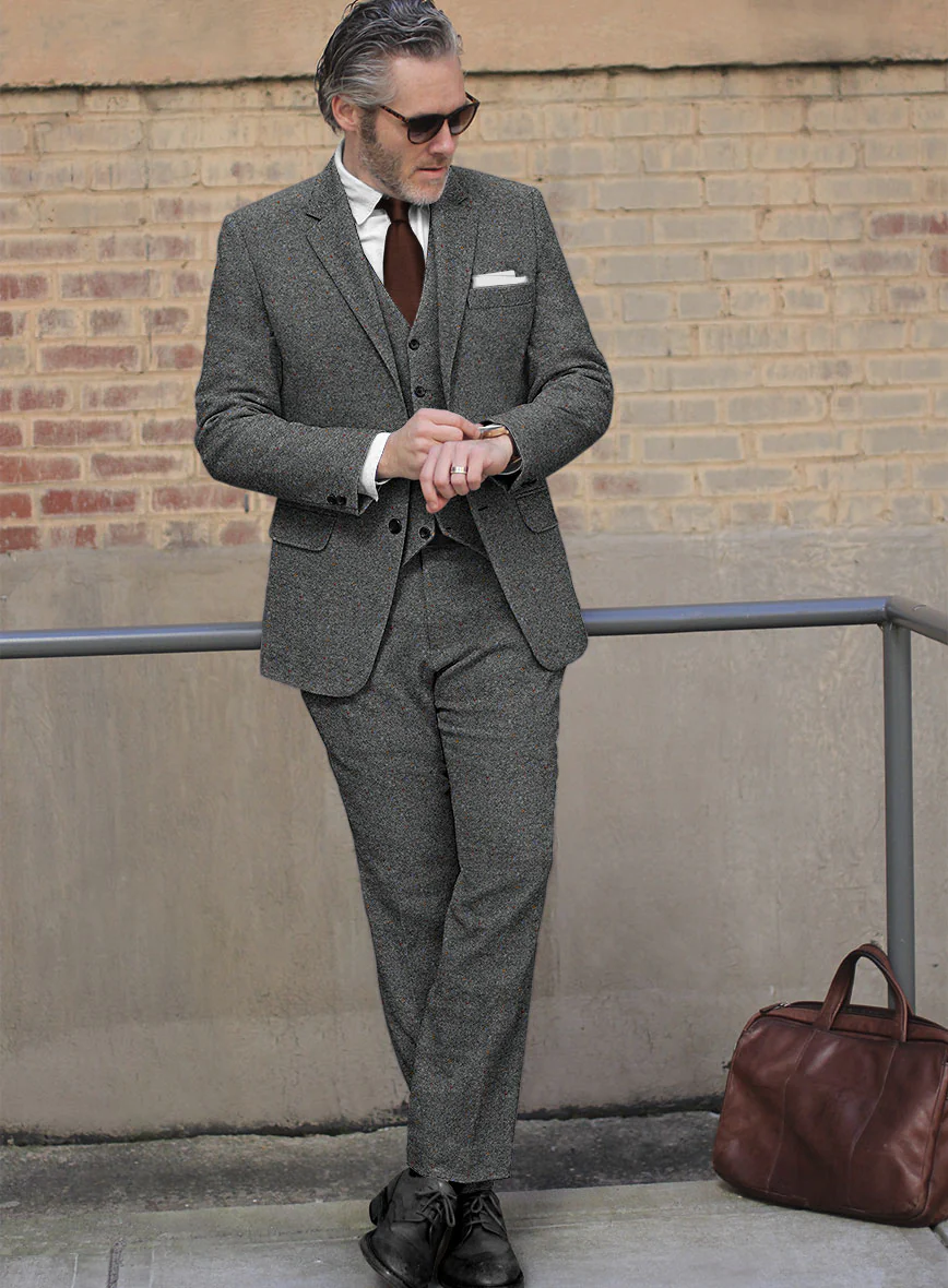 Caccioppoli Donegal Gray Tweed Suit - Image 2