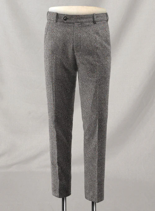 Caccioppoli Donegal Light Gray Tweed Pants - Image 2