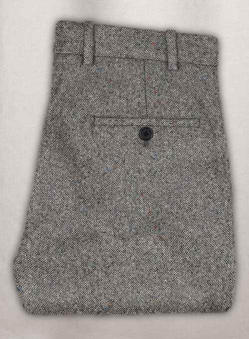 Caccioppoli Donegal Light Gray Tweed Pants - Image 3