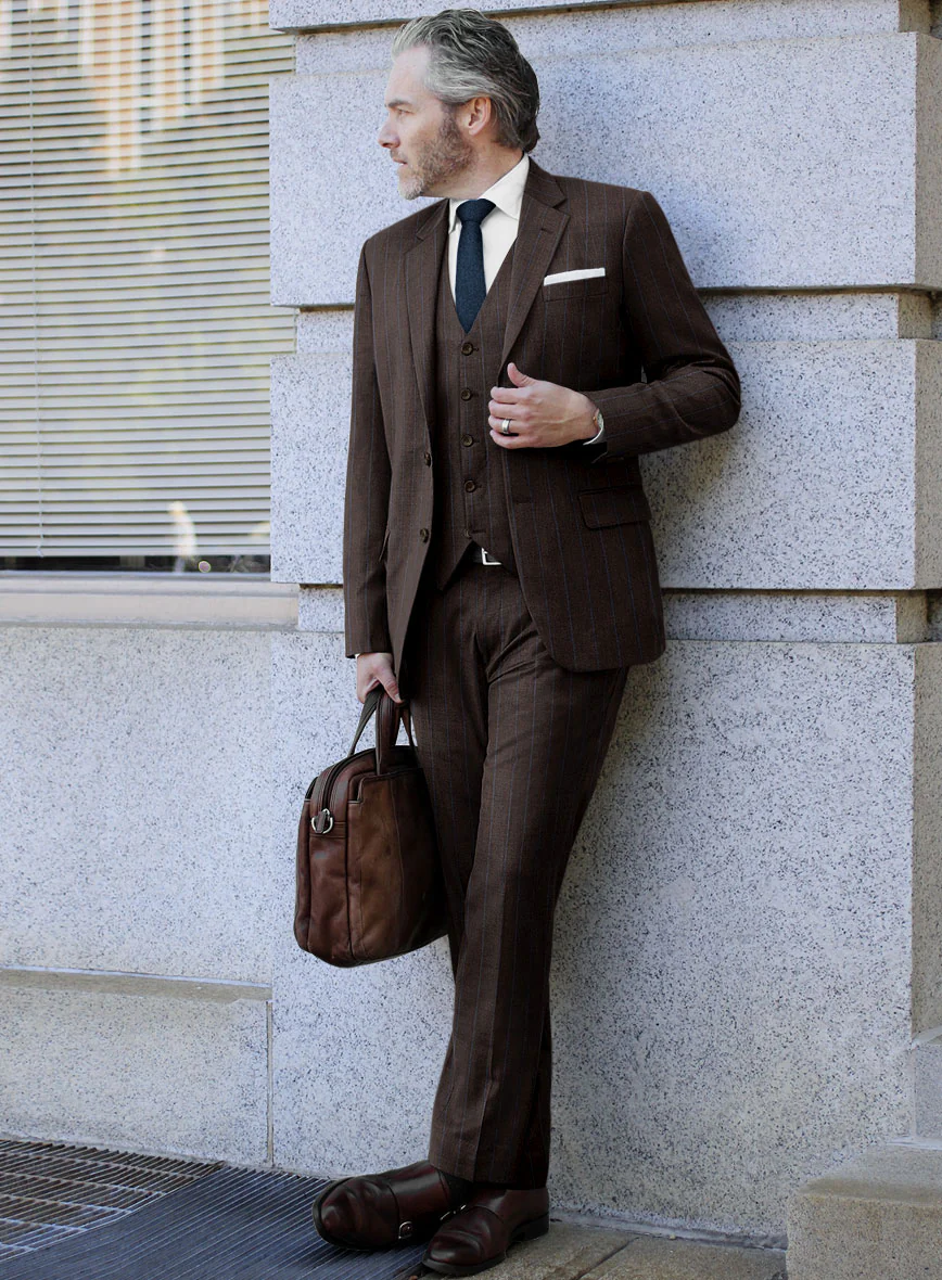 Caccioppoli Edoara Brown Wool Suit - Image 2