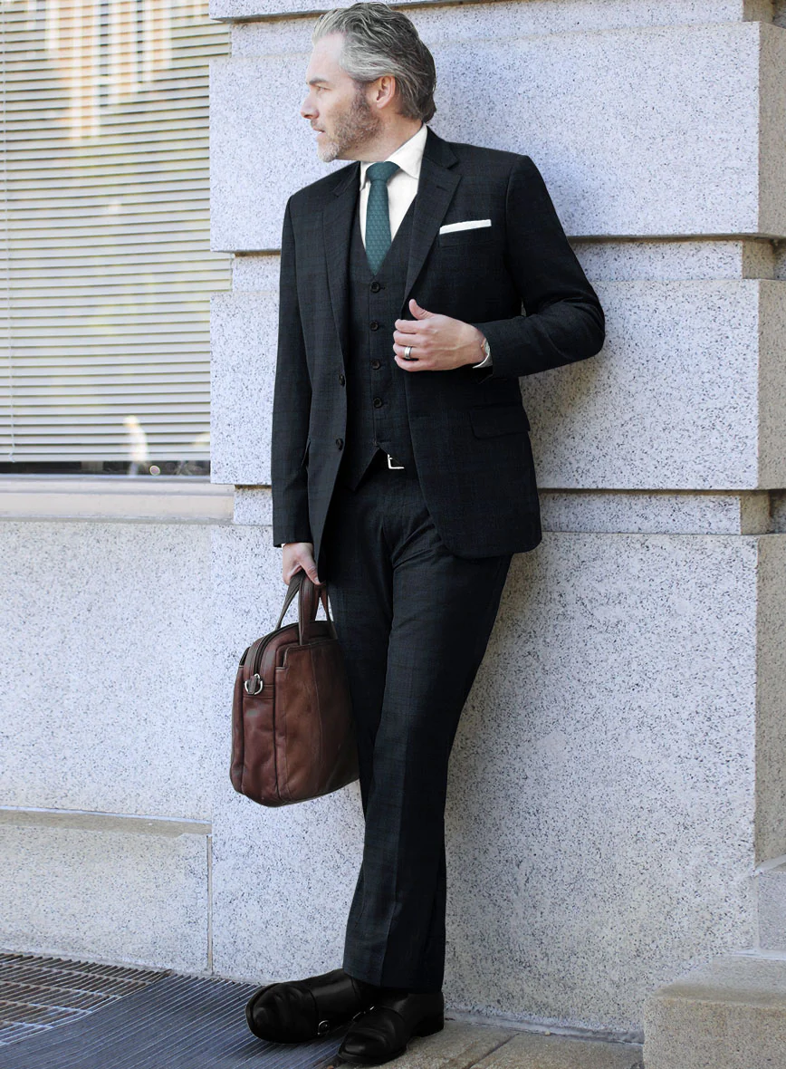 Caccioppoli Ellian Blue Green Wool Suit - Image 2