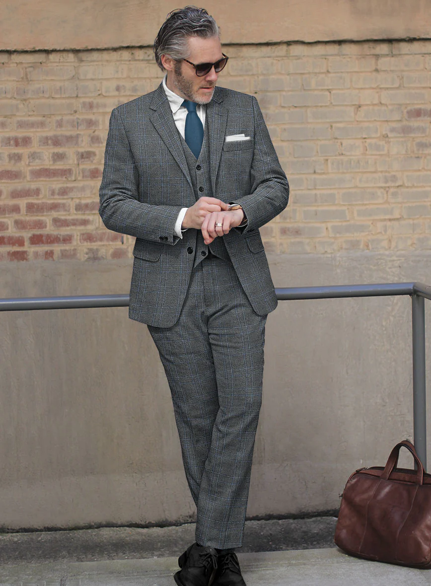 Caccioppoli Fina Gray Wool Suit - Image 2