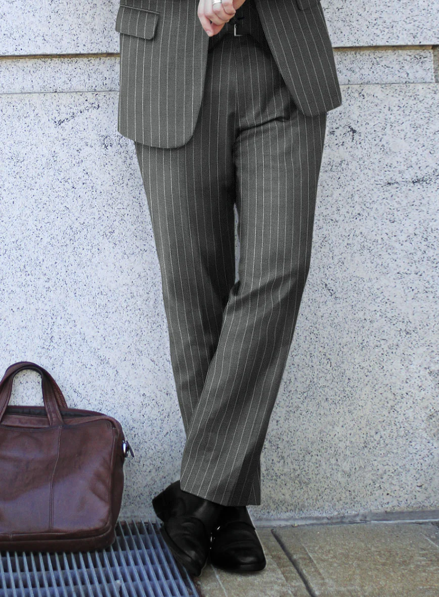 Caccioppoli Imeco Gray Wool Pants - Image 2