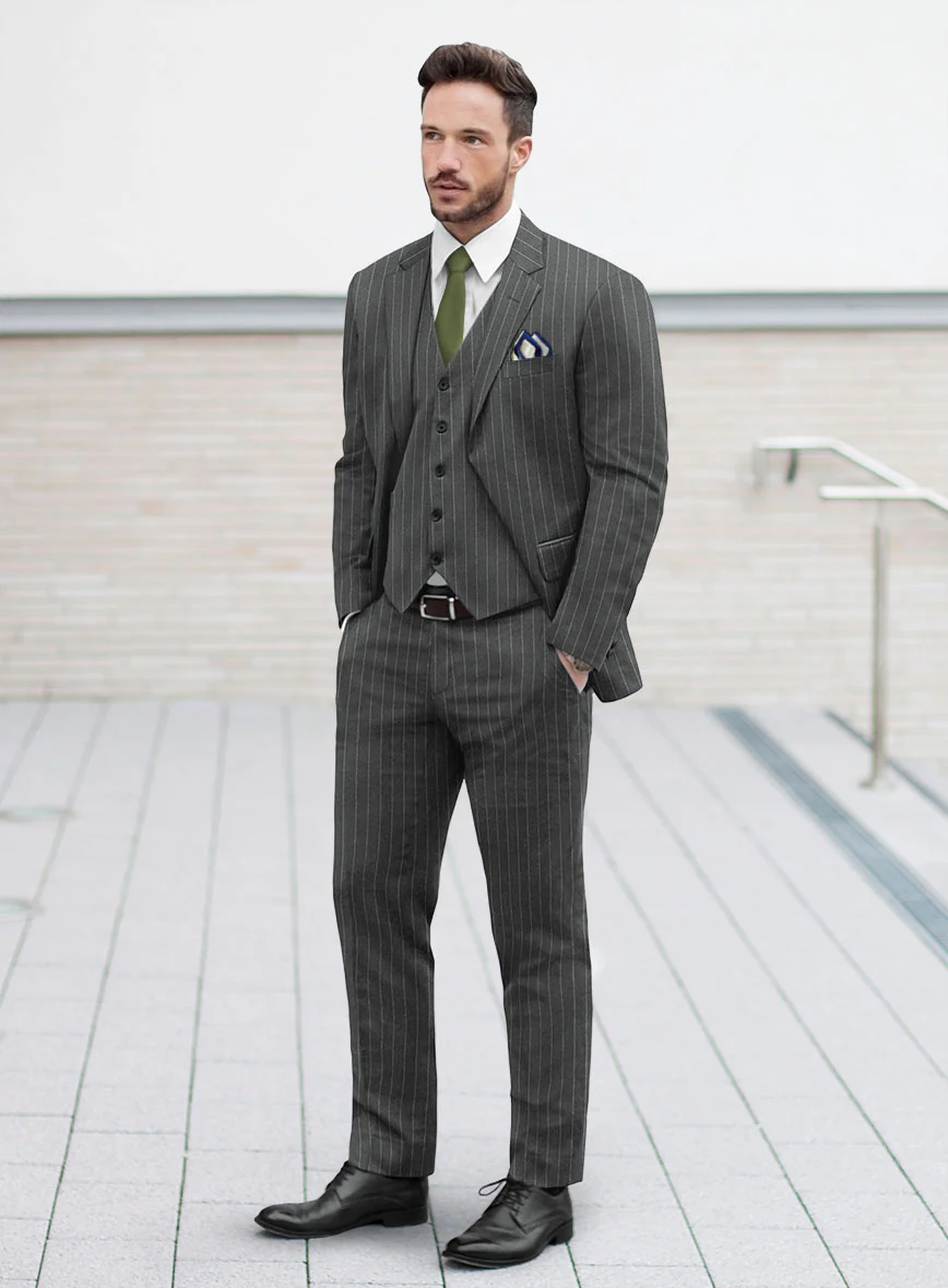 Caccioppoli Imeco Gray Wool Suit - Image 2