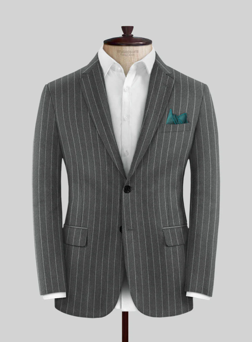 Caccioppoli Imeco Gray Wool Suit - Image 3