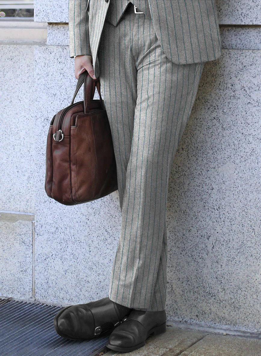 Caccioppoli Jimena Gray Wool Pants - Image 2