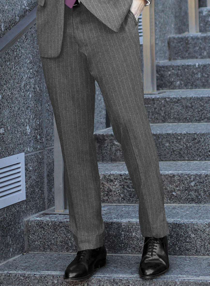 Caccioppoli Laudi Light Gray Wool Pants - Image 2
