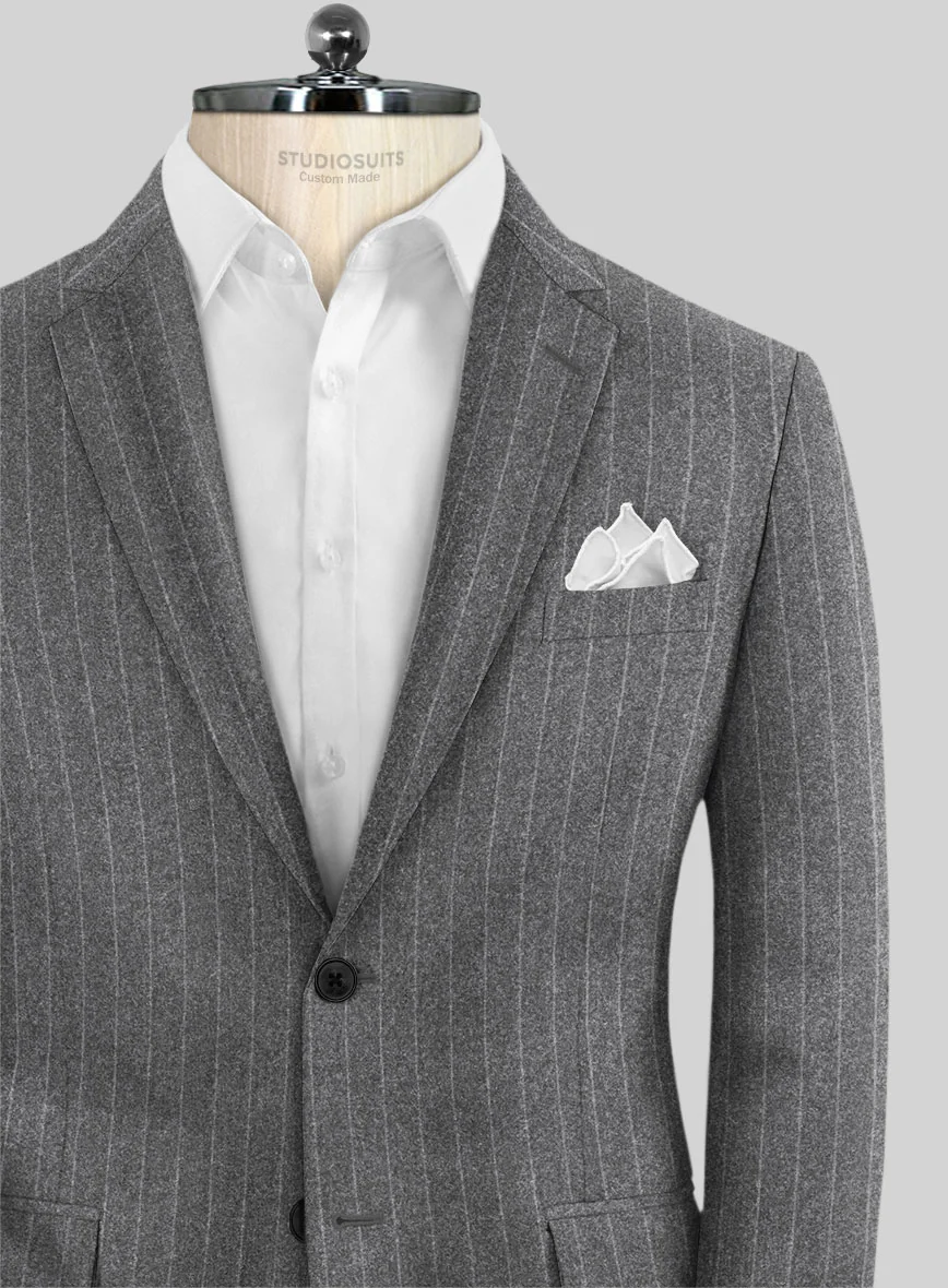 Caccioppoli Laudi Light Gray Wool Suit - Image 4
