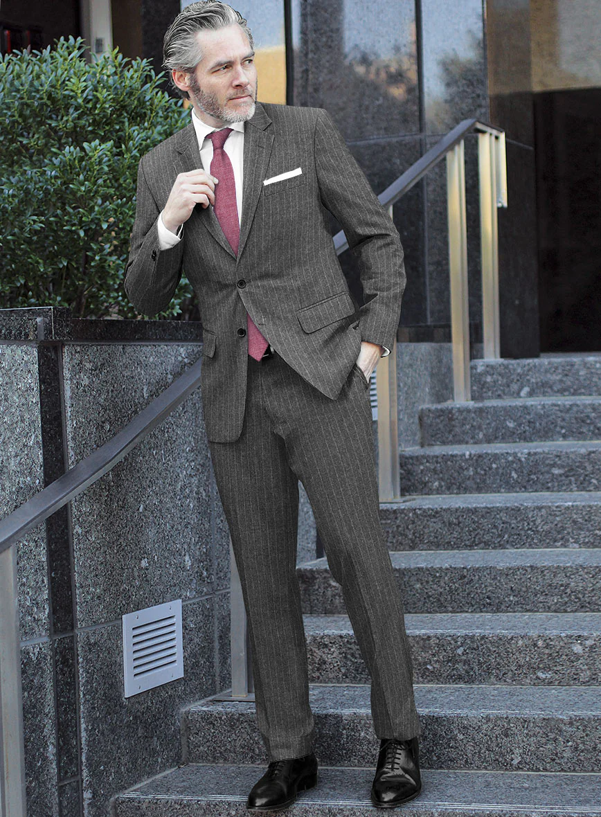 Caccioppoli Laudi Light Gray Wool Suit - Image 2