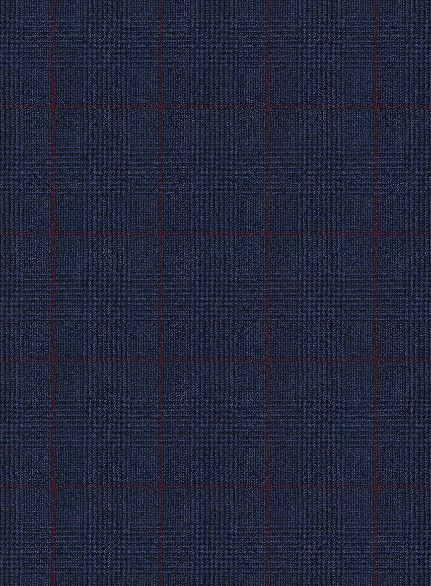 Caccioppoli Lavide Glen Blue Wool Jacket - Image 2