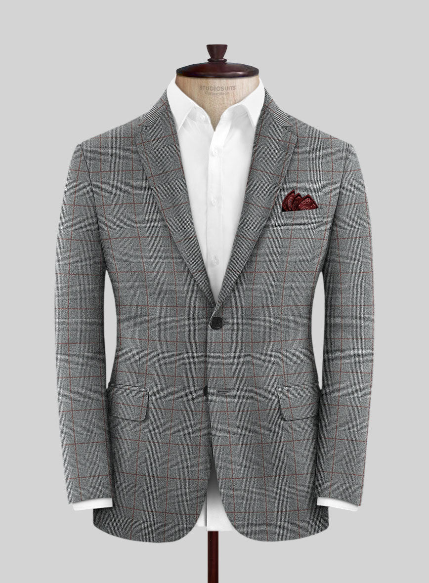 Caccioppoli Milaci Glen Gray Wool Suit - Image 3