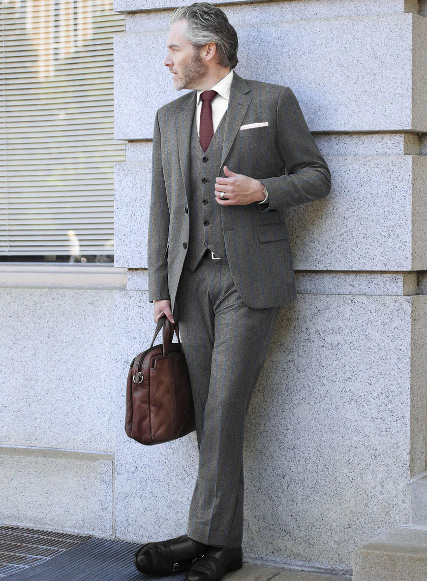 Caccioppoli Nevro Gray Wool Suit - Image 2