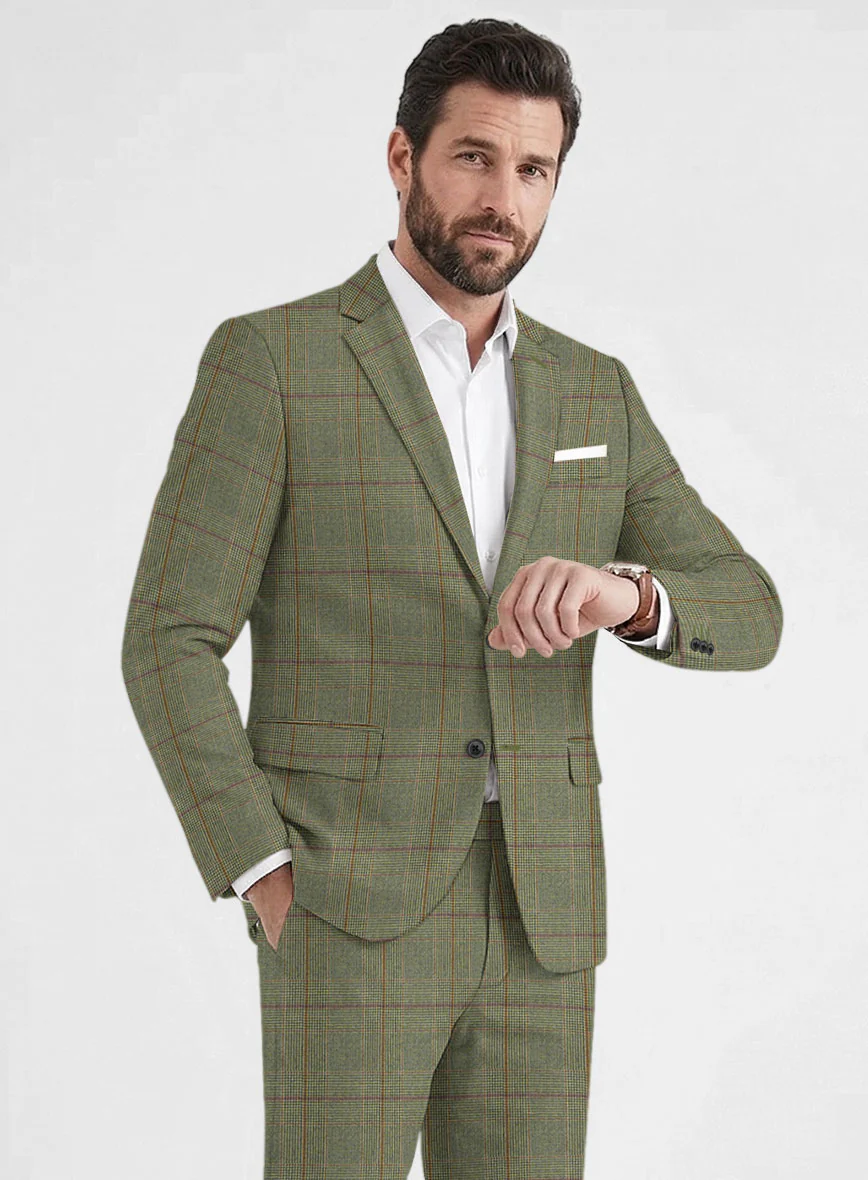 Caccioppoli Omari Glen Green Wool Jacket - Image 2