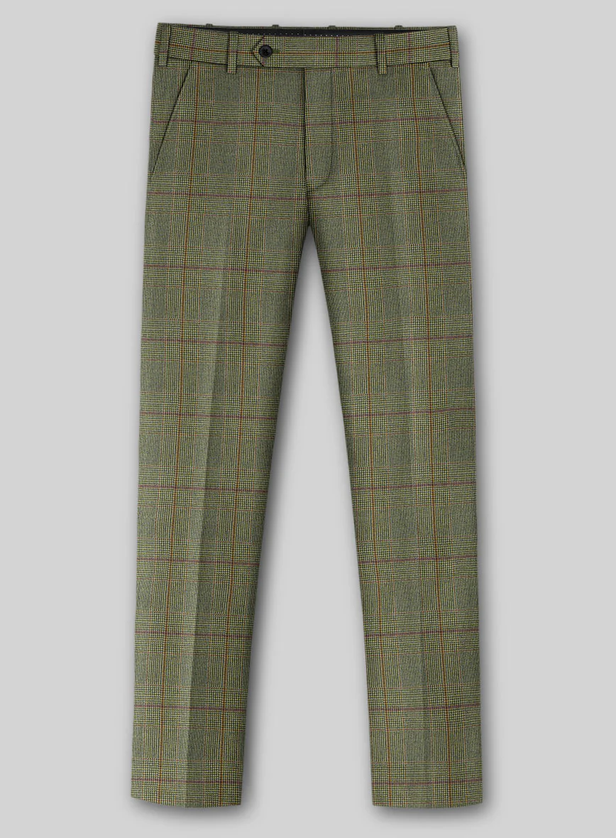Caccioppoli Omari Glen Green Wool Pants - Image 2