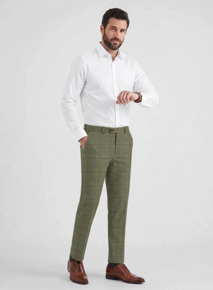 Caccioppoli Omari Glen Green Wool Pants - Image 3