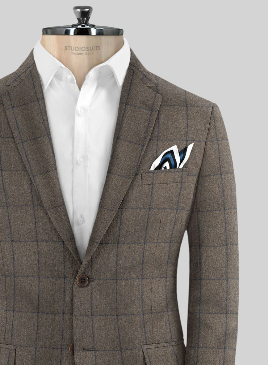 Caccioppoli Orenzo Brown Wool Jacket - Image 2