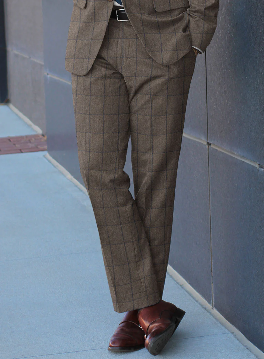 Caccioppoli Orenzo Brown Wool Suit - Image 5