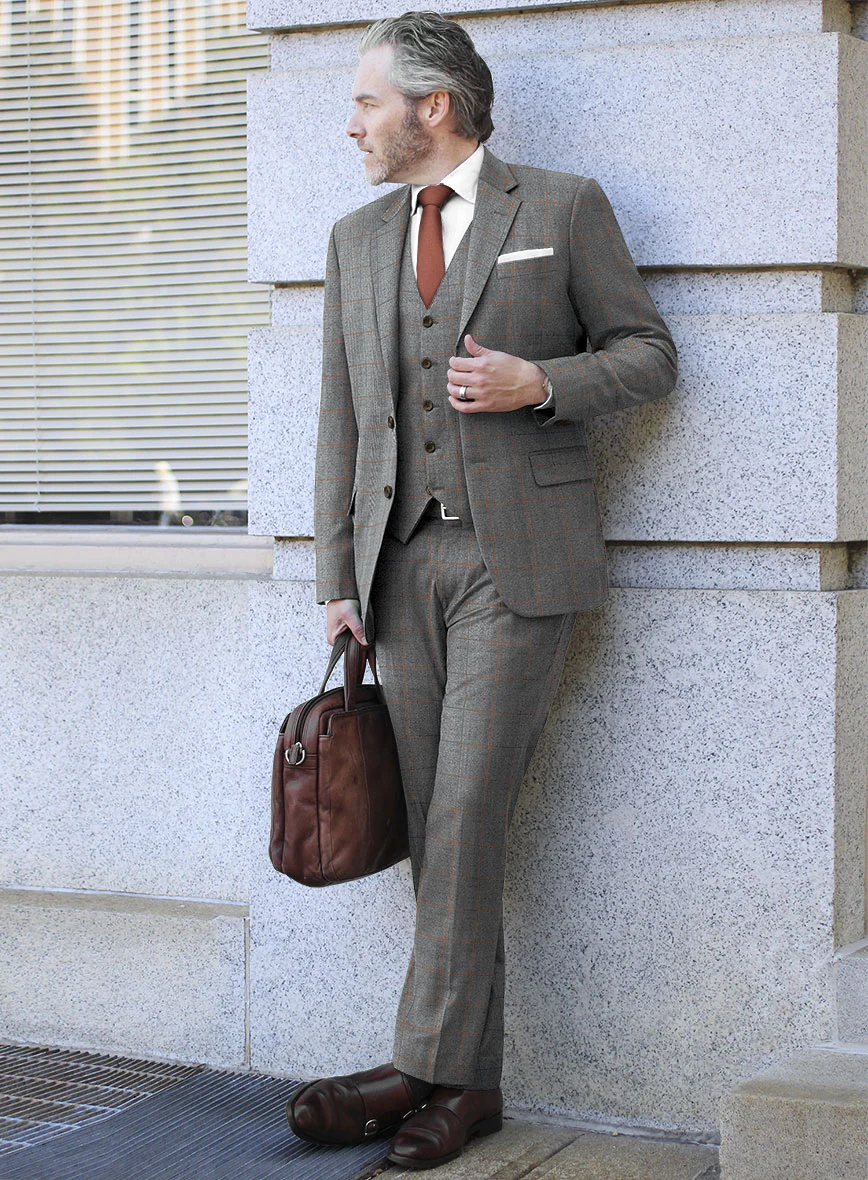 Caccioppoli Rarco Glen Gray Wool Suit - Image 2