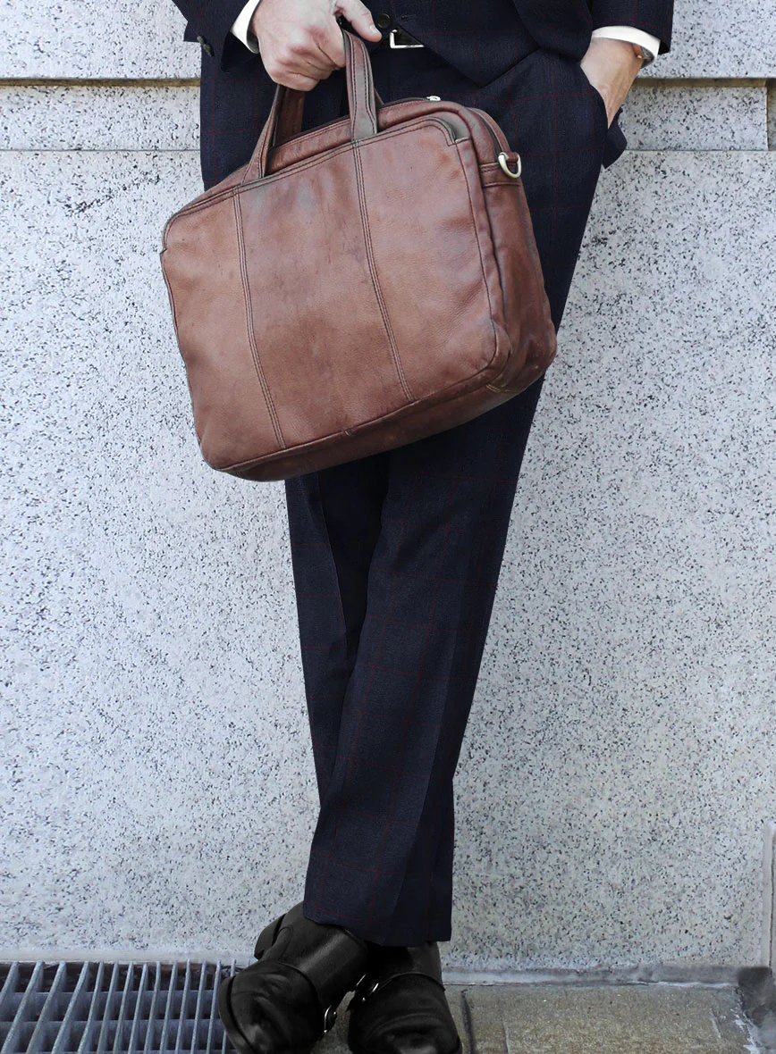 Caccioppoli Rorati Navy Blue Wool Pants - Image 2