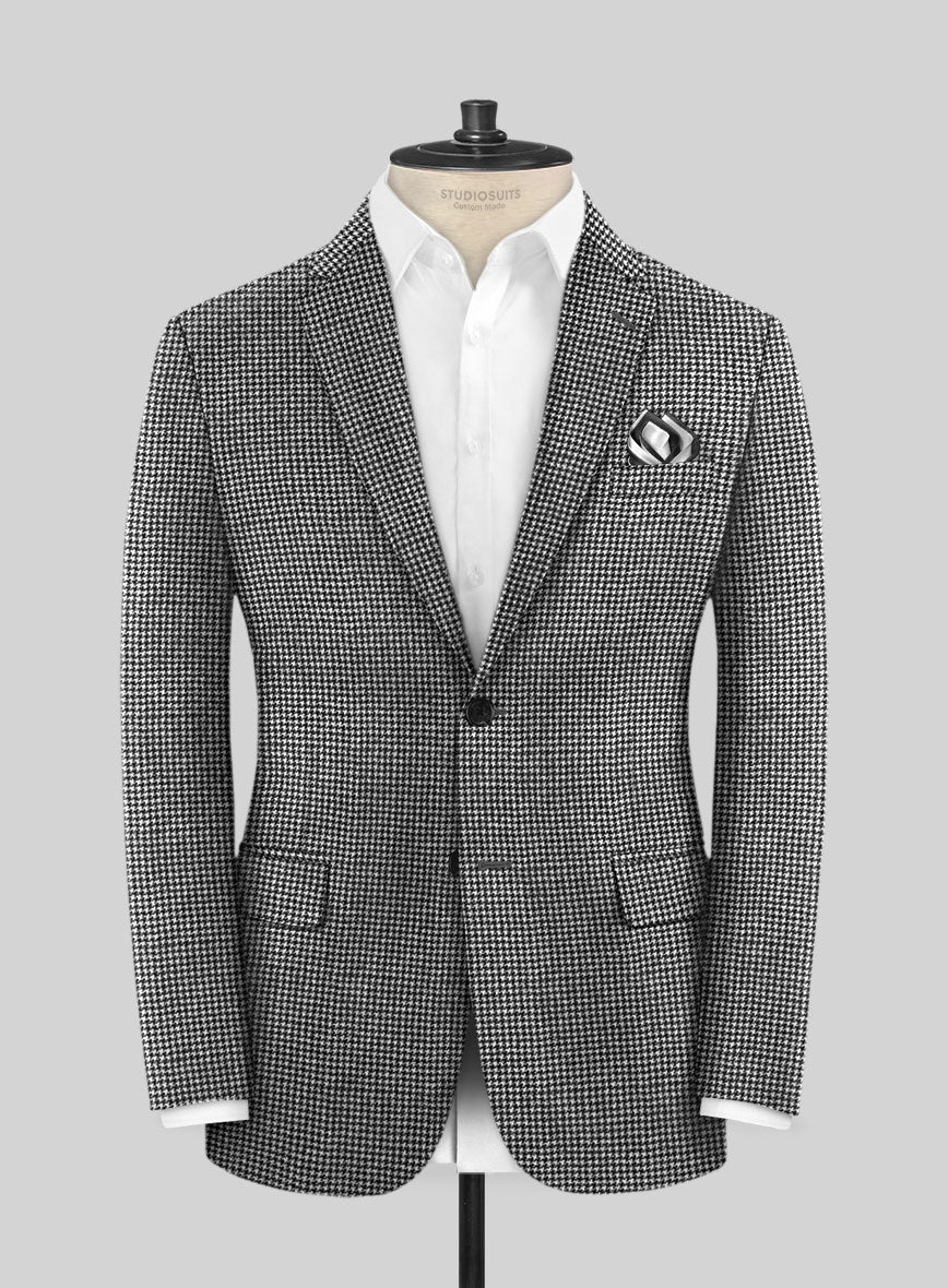 Caccioppoli Saghio Houndstooth Gray Wool Suit - Image 3