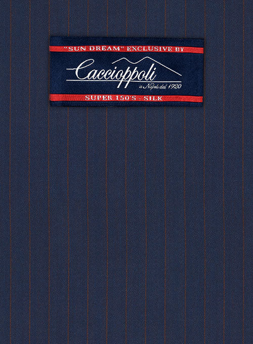 Caccioppoli Sun Dream Aciaga Blue Wool Silk Suit - Image 2