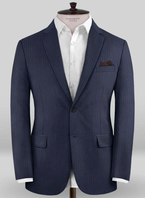 Caccioppoli Sun Dream Aciaga Blue Wool Silk Suit - Image 3