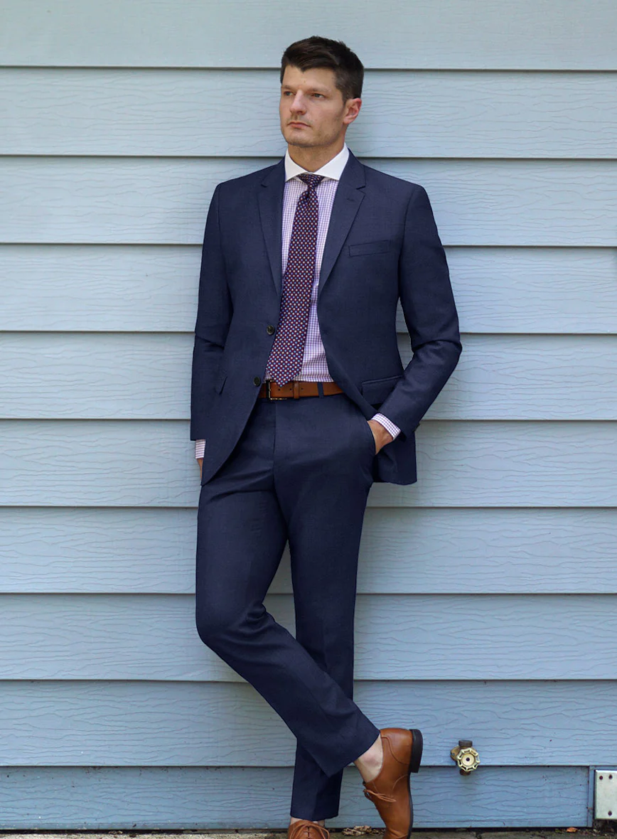 Caccioppoli Sun Dream Afarie Dark Blue Wool Suit - Image 2
